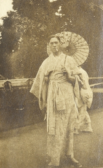 Men’s Tea party in kimono 1914