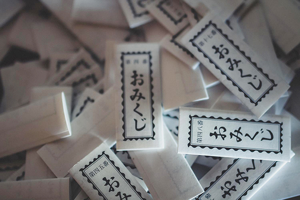 fortune paper omikuji shrine temple