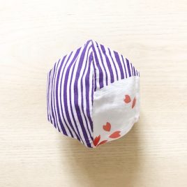 Japanese tenugui mask sakura stripe