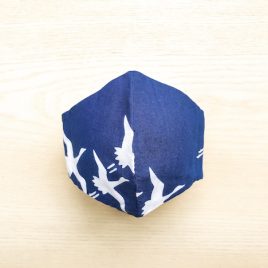 japanese tenugui mask cranes