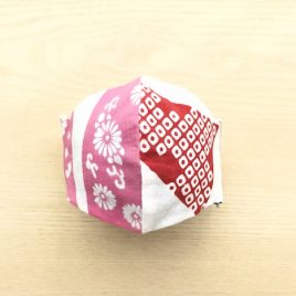 japanese tenugui mask mame pink