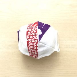 japanese tenugui mask mame purple