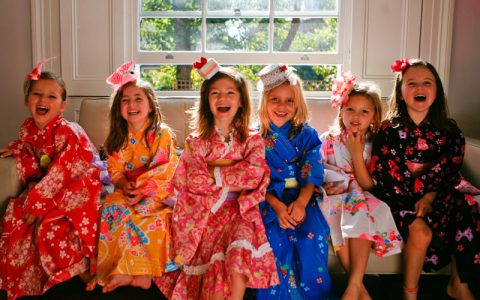 children's kimono birthday party