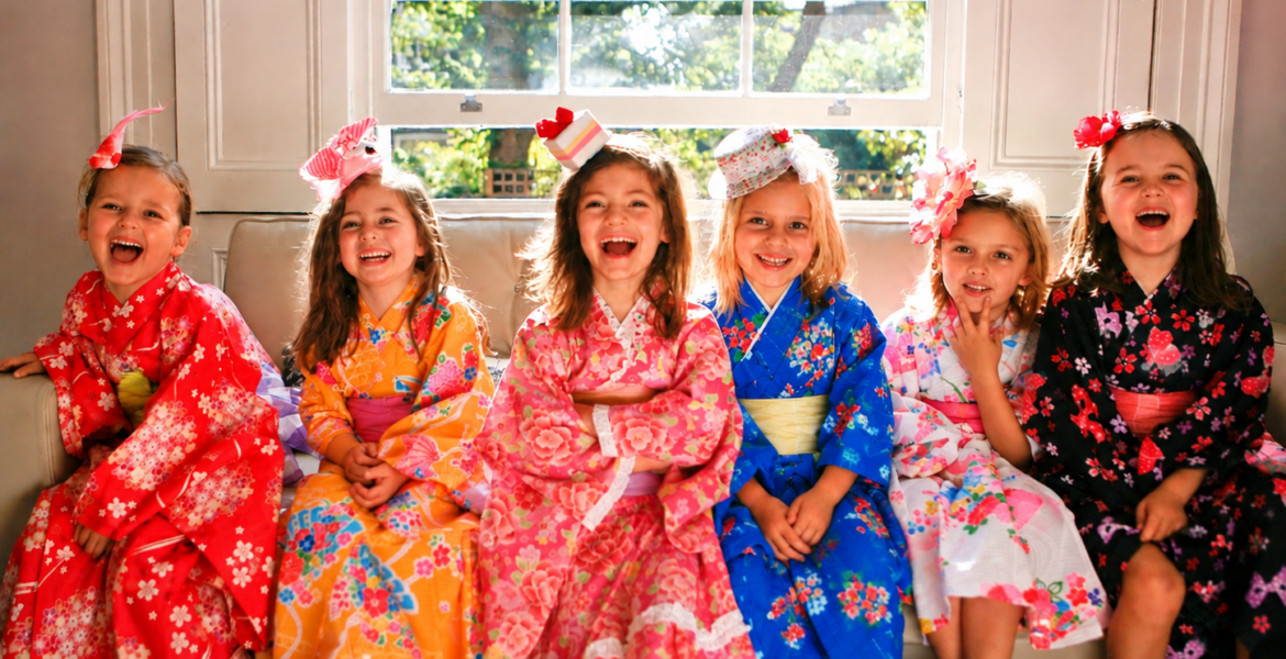 Kids Japanese kimono party